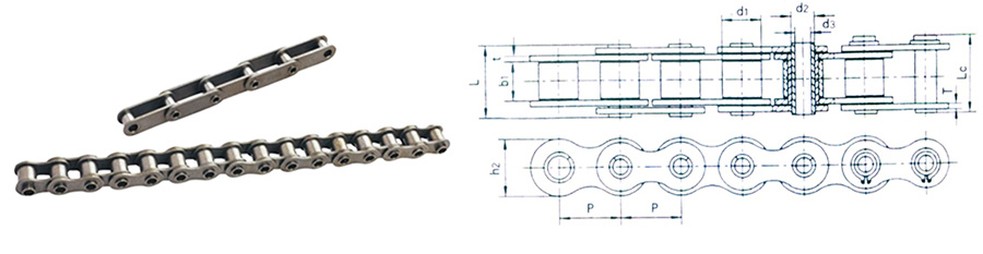 Hollow pin chain