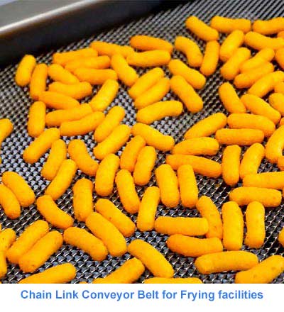 Chain Link Conveyor Belt for Frying facilities
