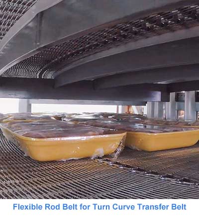 Flexible Rod Belt for Turn Curve Transfer Belt
