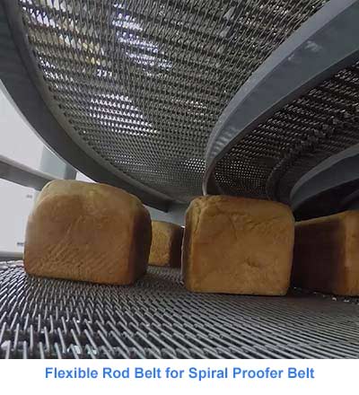 Flexible Rod Belt for Spiral Proofer Belt