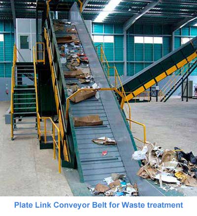 Plate Link Conveyor Belt for Waste treatment 