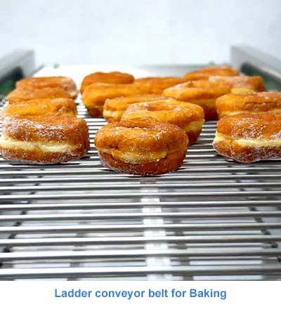Ladder conveyor belt for Baking