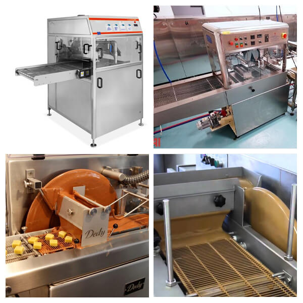 Flat flex conveyor belts for chocolate enrobing machine
