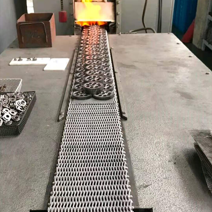 The double balanced wire mesh conveyor belt used in the bread production line is shipped to France 