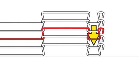 Flat Flex Conveyor Belt Rod Network Belt Double Loop Edge Using Full Strand Joining Method