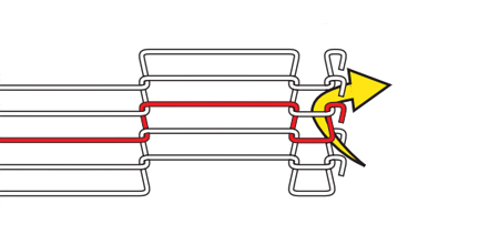 Flat Flex Conveyor Belt Rod Network Belt Double Loop Edge Using Full Strand Joining Method