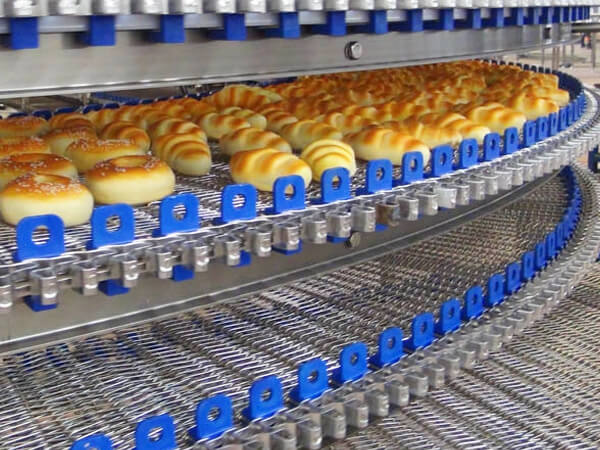 Edge Drive Spiral Freezer Belts for Bakery Items