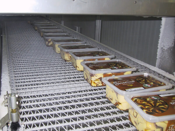 Edge Drive Spiral Freezer Belts for Dairy and Desserts