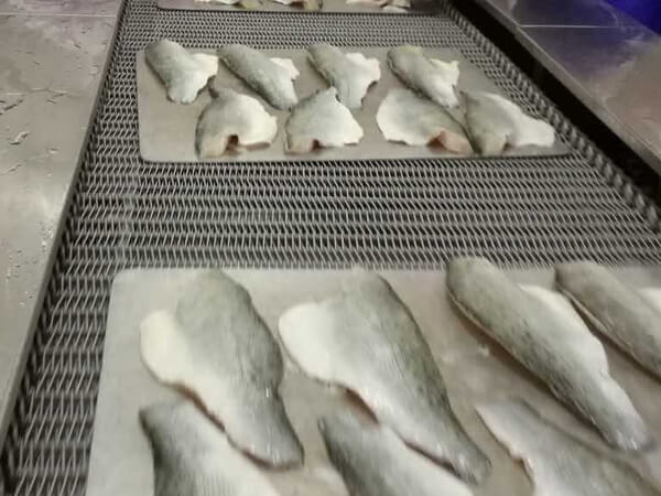 Edge Drive Spiral Freezer Belts for Frozen Seafood