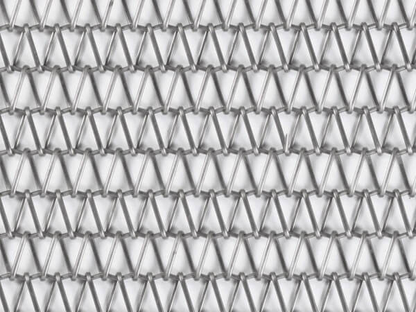 Spiral wire link belt with round spiral wire