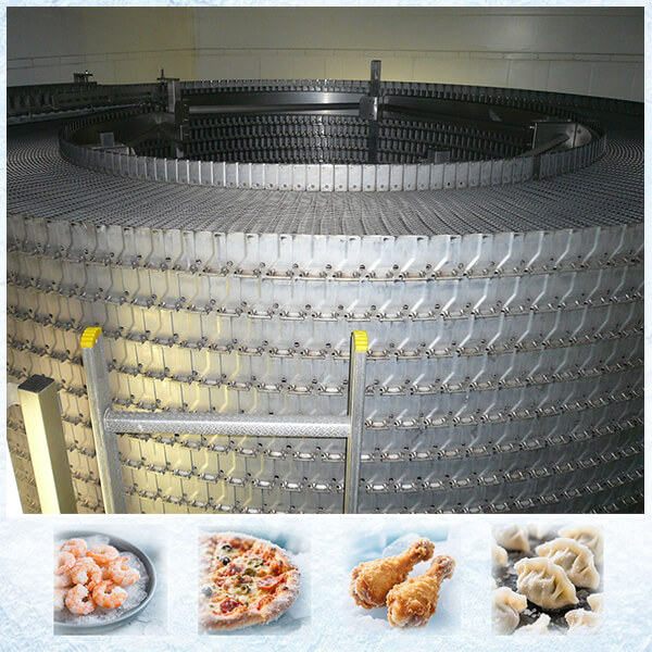 Self-Stacking Spiral Belts in the IQF Freezing Industry Self-Stacking Spiral Belts in the IQF Freezing Industry